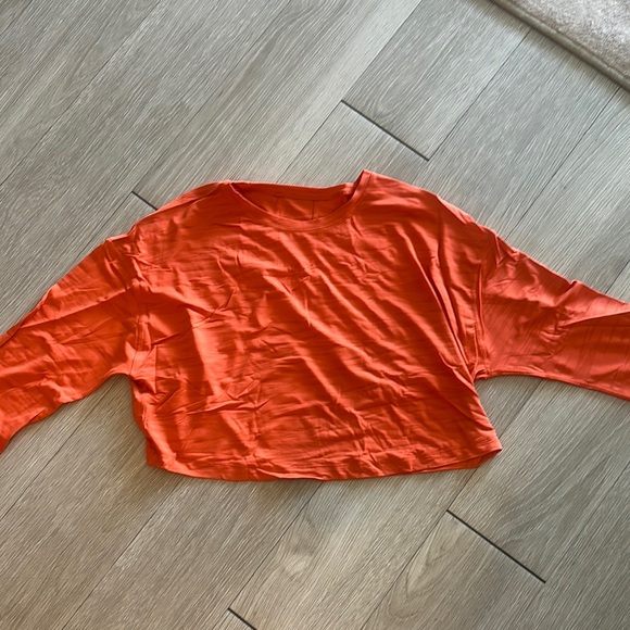 Lululemon Orange Muscle Love Long Sleeve Top - Picture 2 of 4
